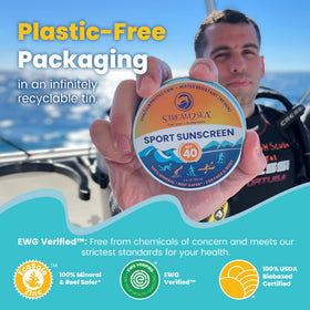 STREAM 2 SEA travel-size tin ready for outdoor adventures.