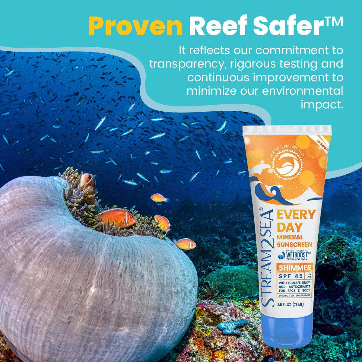 STREAM 2 SEA aloe vera and green tea ingredients on label