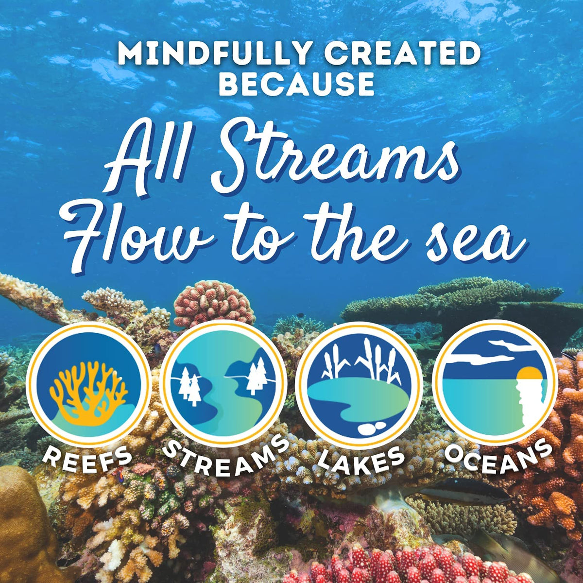 STREAM 2 SEA biodegradable packaging and reef-safe label for sustainable trips.