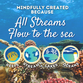 STREAM 2 SEA biodegradable packaging and reef-safe label for sustainable trips.