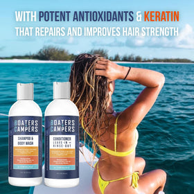STREAM 2 SEA shampoo & conditioner set box ideal for camping and boating.