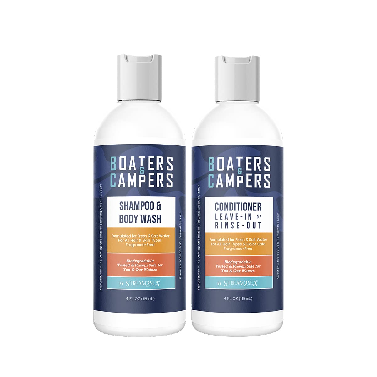 STREAM 2 SEA shampoo bottle for adventurers, fragrance-free and travel-ready.
