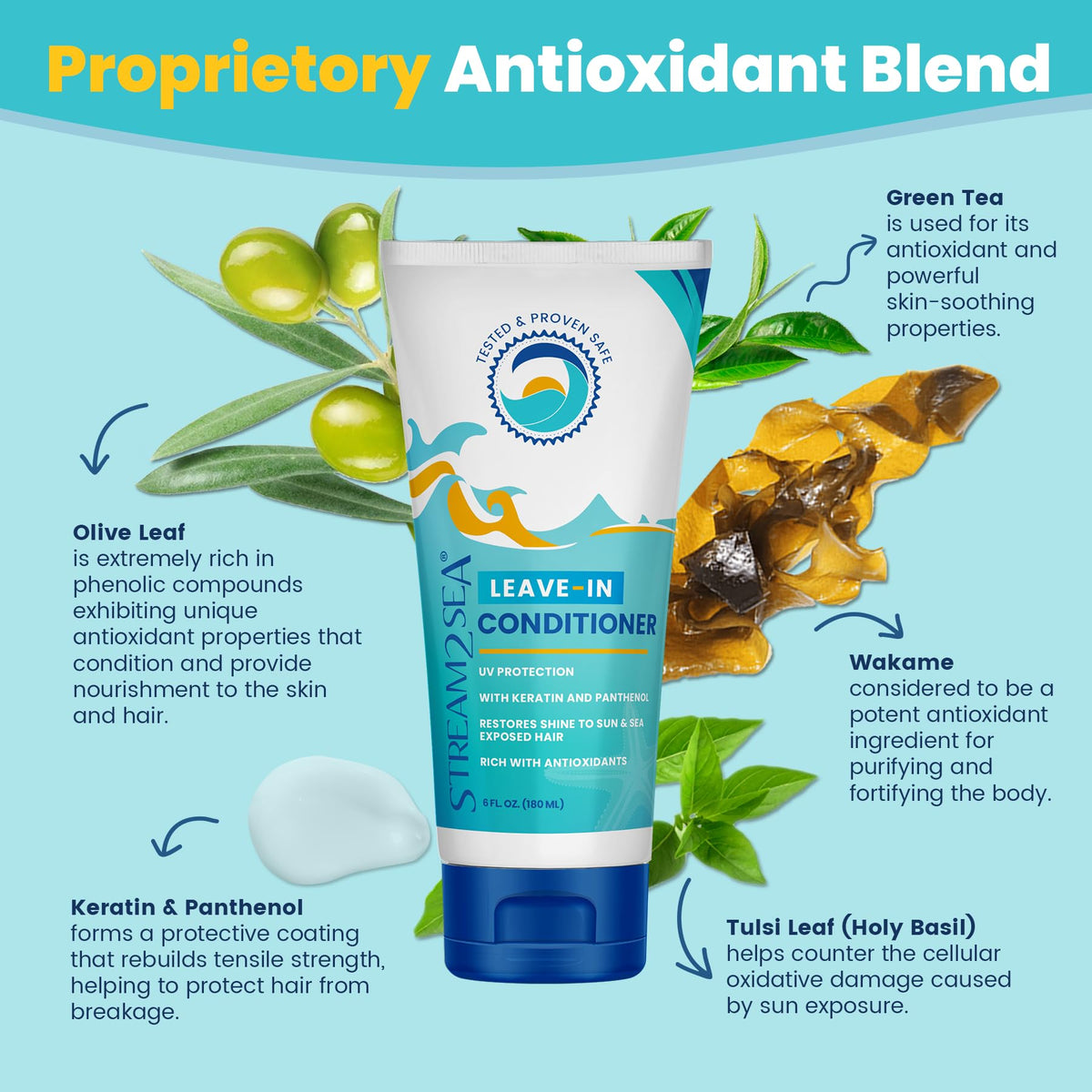 Stream2Sea reef-safe hair care with natural antioxidants.