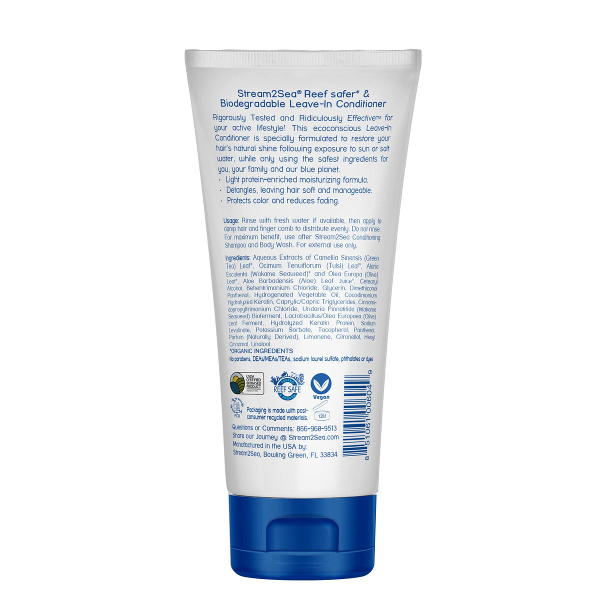 Stream2Sea applying conditioner to hair for detangling and manageable look.