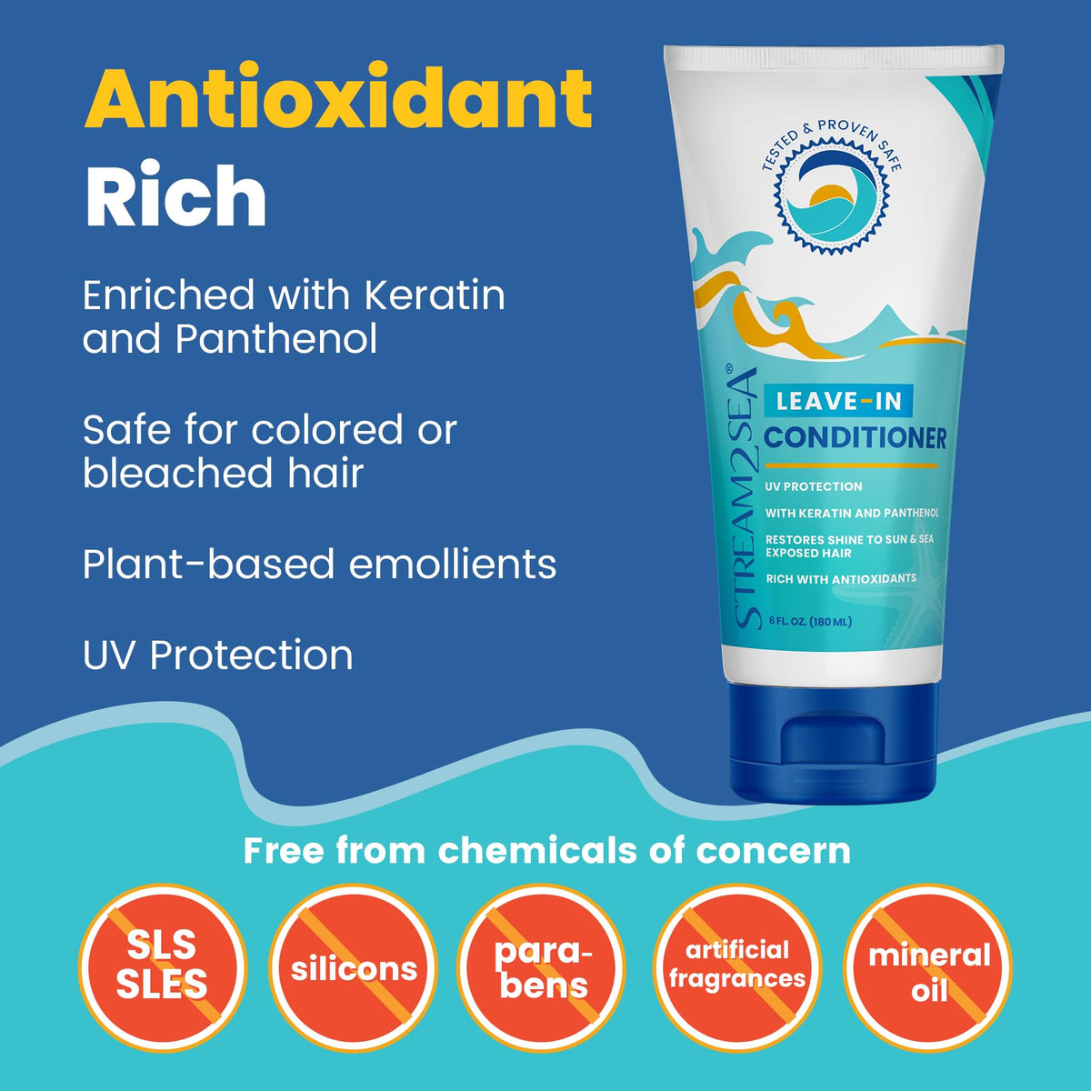 Stream2Sea UV protection helps guard hair from sun exposure.