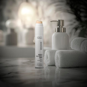 StretchMarkers Therapy Cream before and after close-up showing smoother skin texture