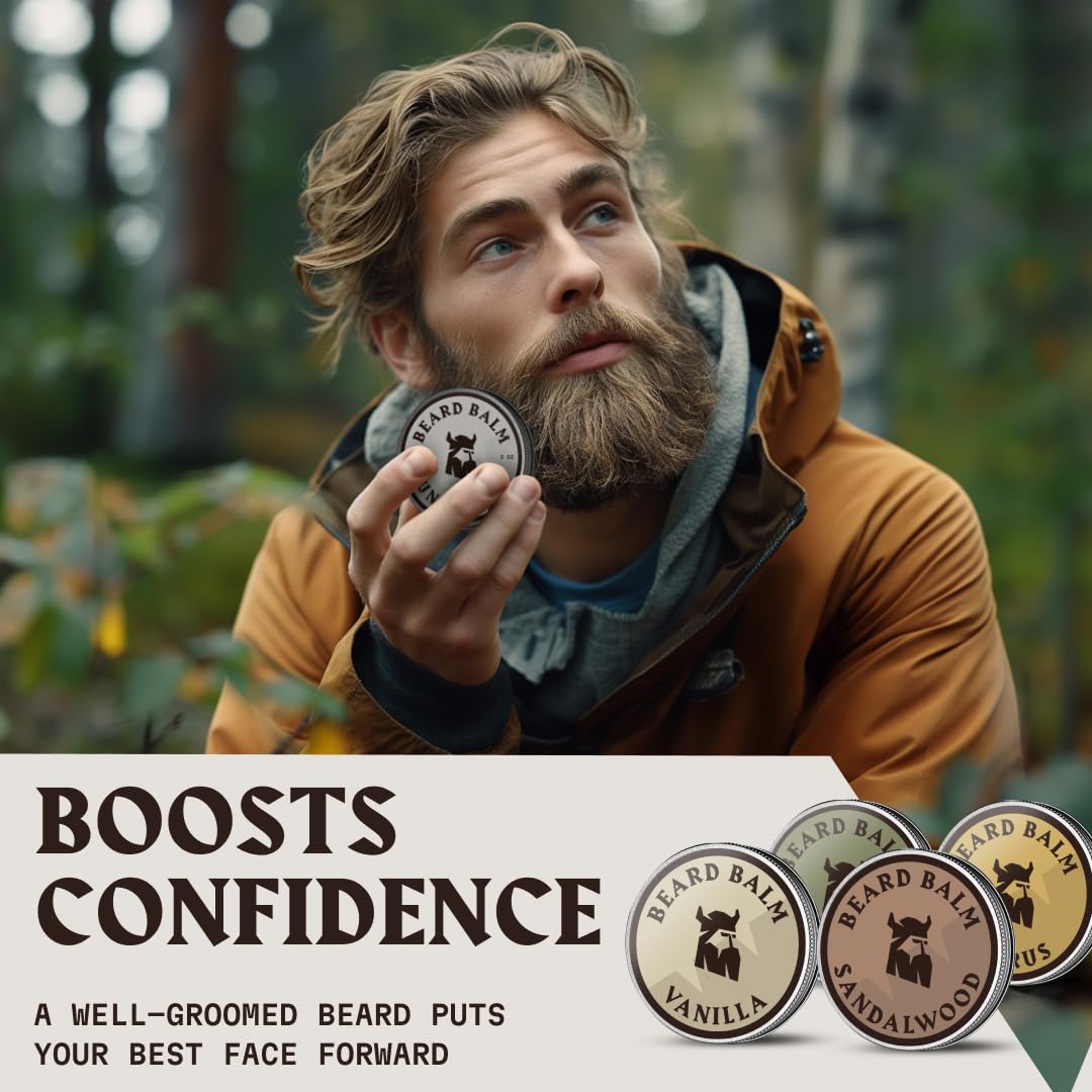 Striking Viking balm with argan and coconut oils for hydration