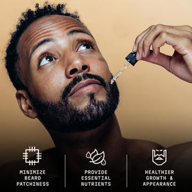 Striking Viking beard oil with biotin supports nourished facial hair