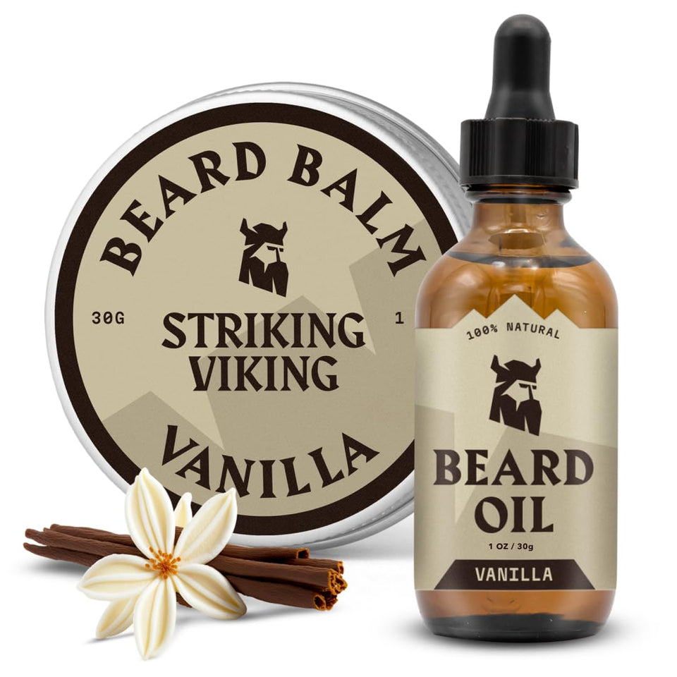 Striking Viking Beard Oil bottle for a smoother, itch-free beard.