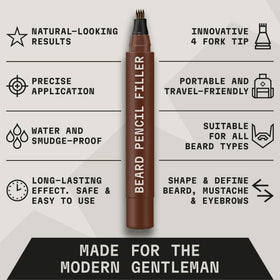Striking Viking beard pencil waterproof formula stays put through sweat and rain.