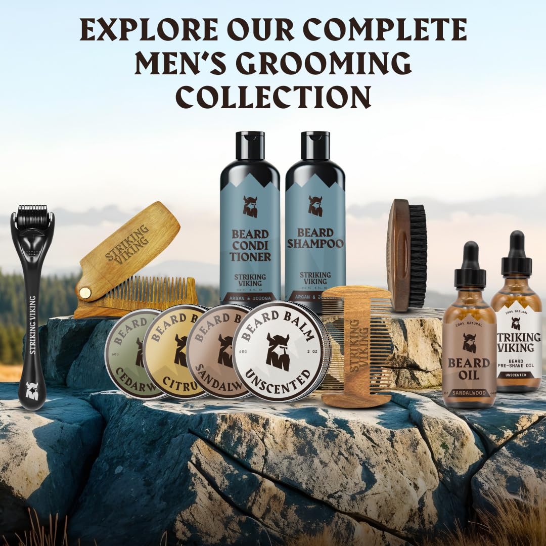 Striking Viking bottle close-up emphasizes fresh masculine scent.