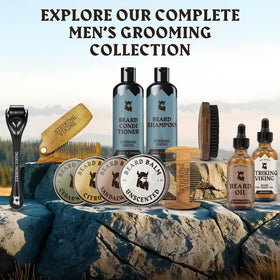 Striking Viking bottle close-up emphasizes fresh masculine scent.