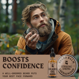 Striking Viking beard styling for texture and control