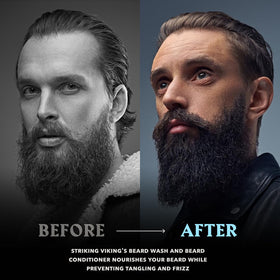 Striking Viking gift set box shown as a thoughtful beard care gift.