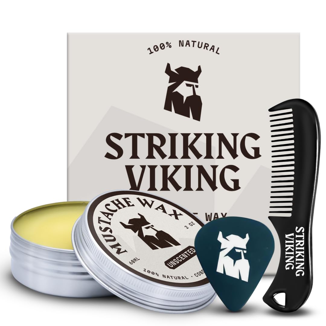 Striking Viking grooming essentials set ready for rugged maintenance.