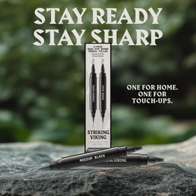 Striking Viking long-wear beard pencil provides durable, buildable coverage.
