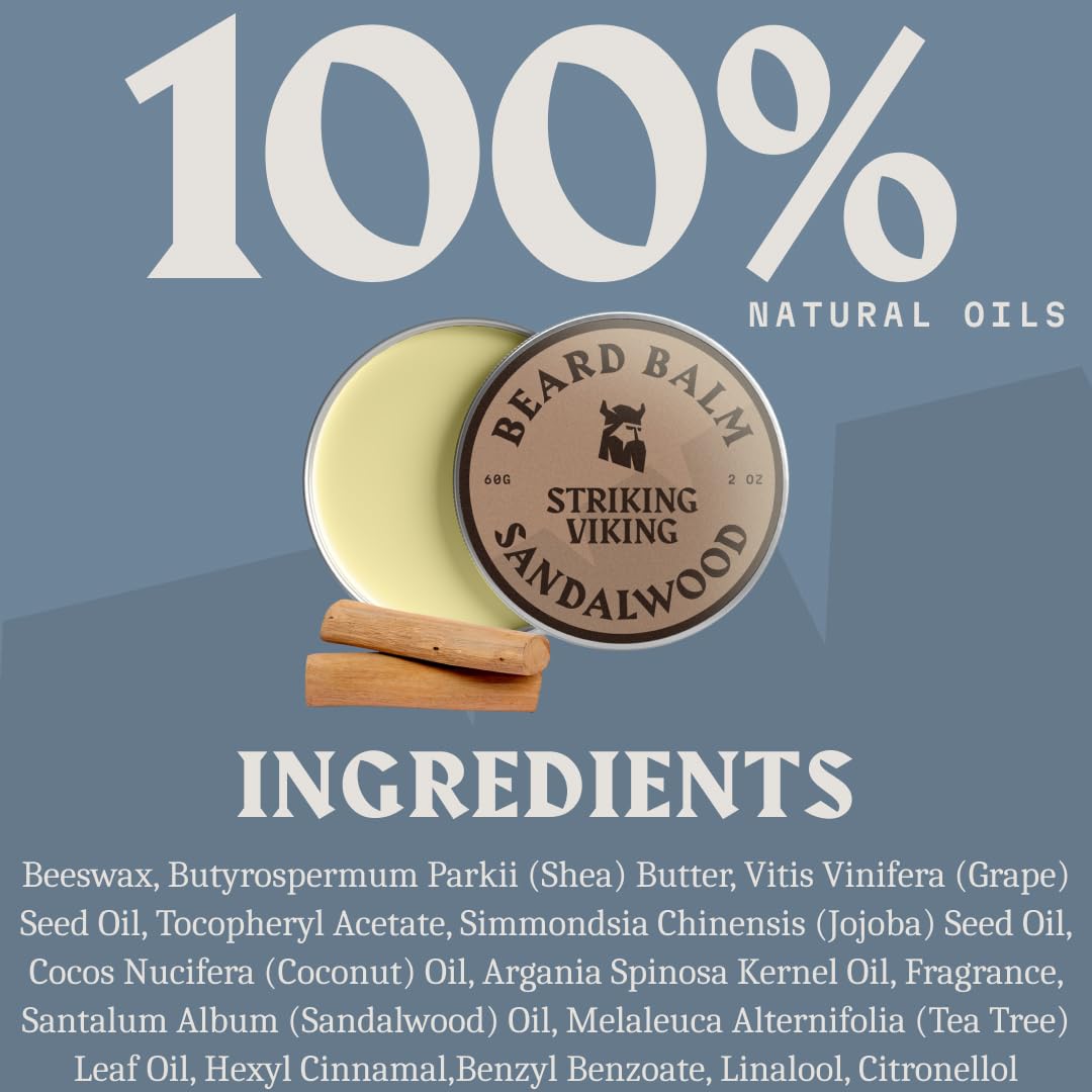 Striking Viking sandalwood aroma enhances daily grooming routine