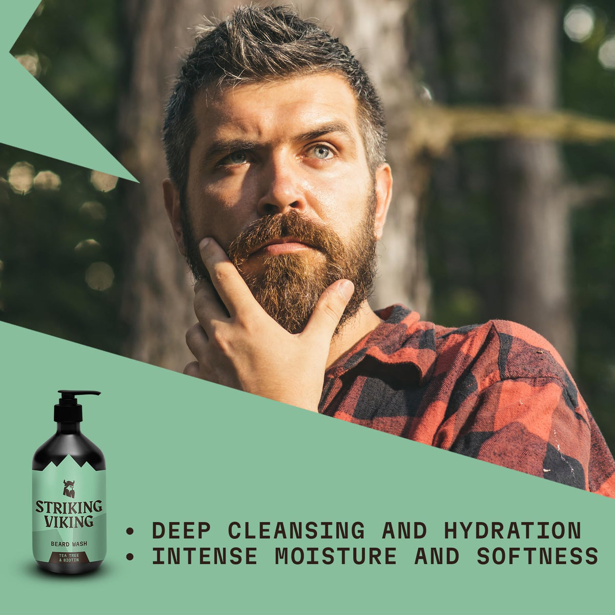 Striking Viking easy, quick wash-rinse routine for everyday care.