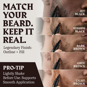Striking Viking sweatproof touch-up pen offers all-day definition.
