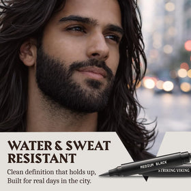Striking Viking travel-friendly beard filler keeps grooming on the go.