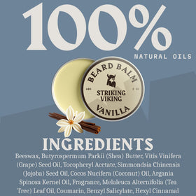 Striking Viking travel-sized beard balm ready for on-the-go grooming