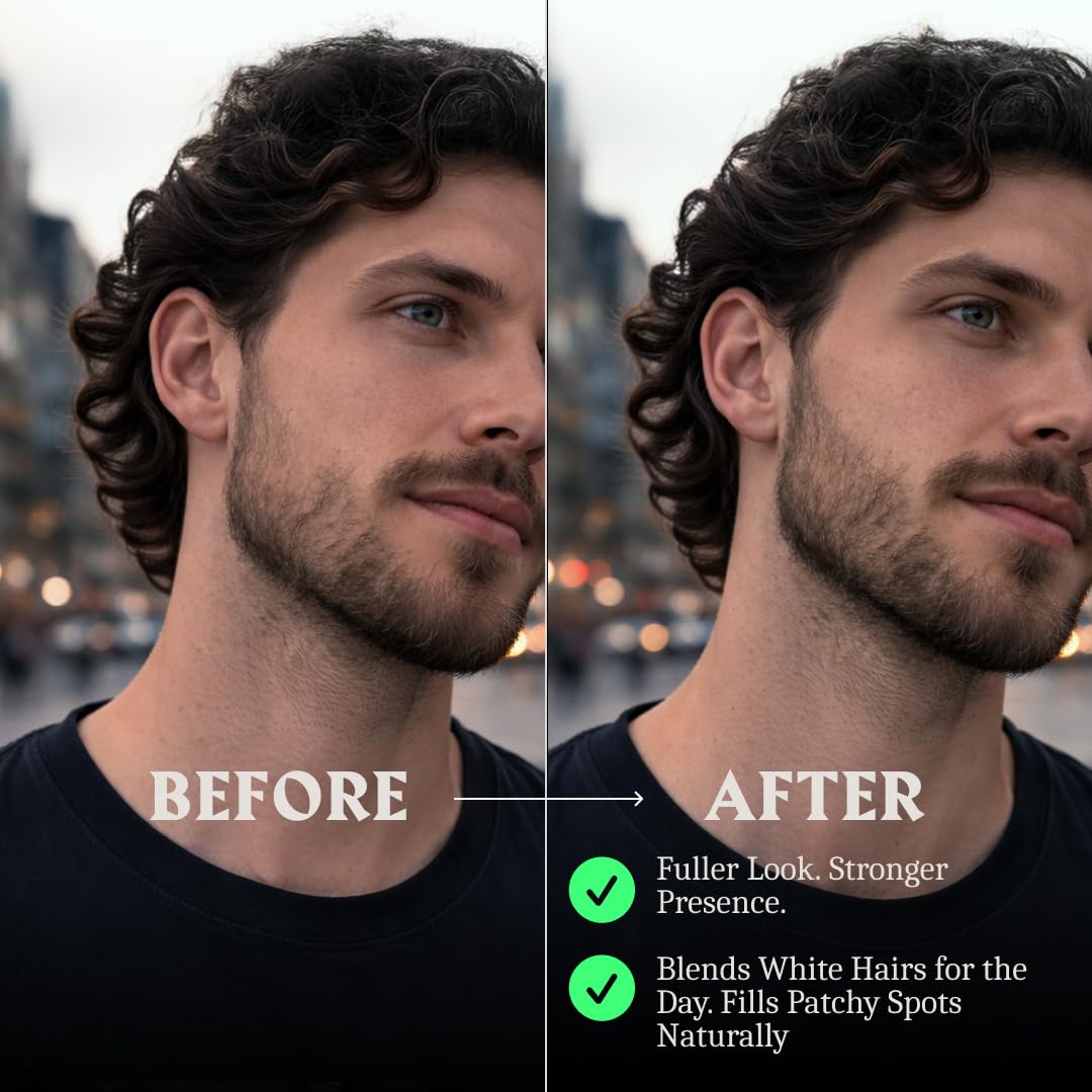Striking Viking waterproof beard dye maintains shape through workouts.