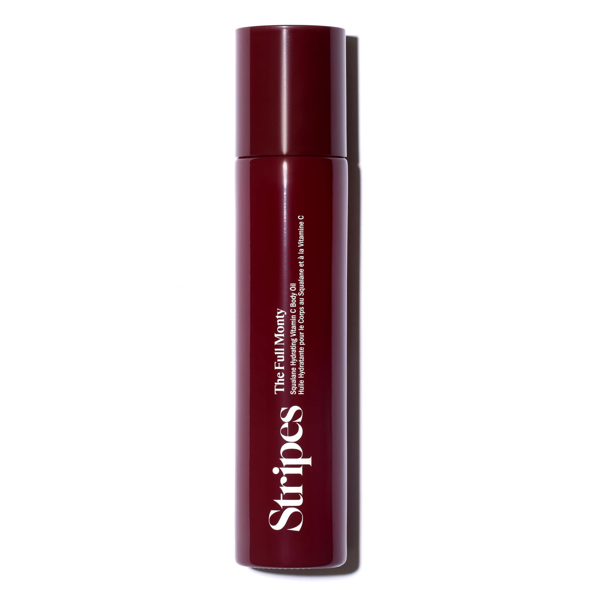 STRIPES Naomi Watts Full Monty post-shower oil bottle ready for hydration