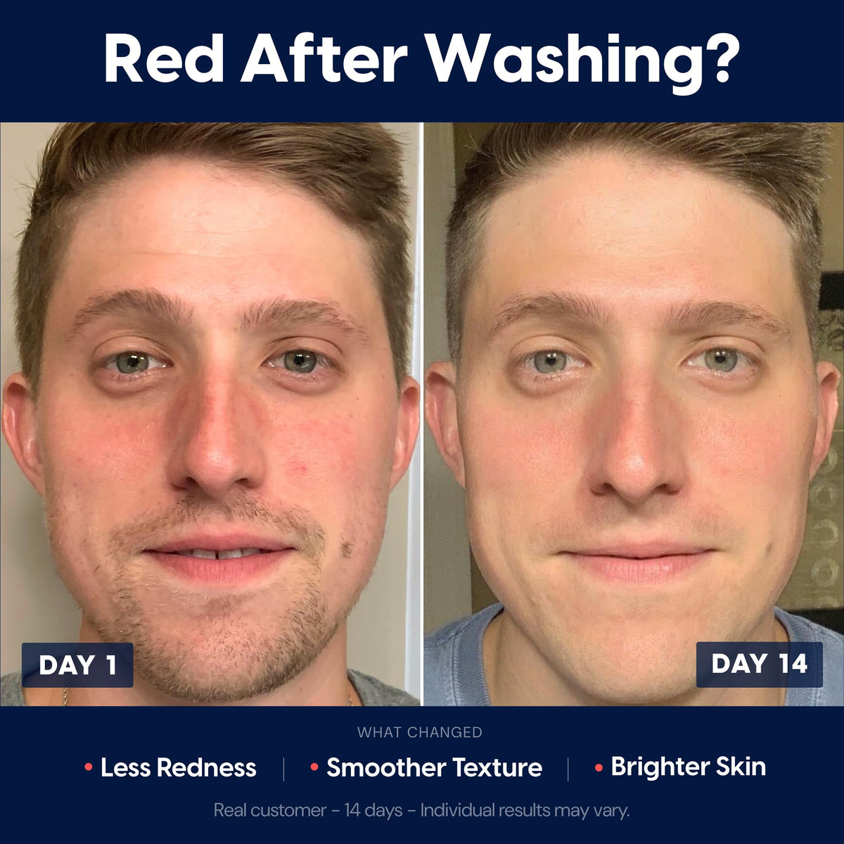 Strive Hydrating Men's Face Wash with aloe vera soothes skin during cleansing.