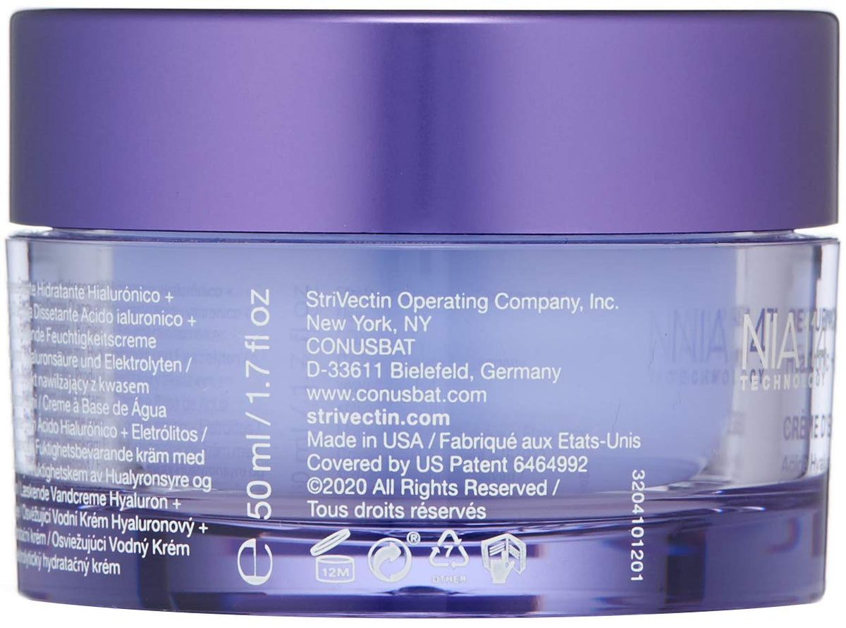 StriVectin Advanced Hydration ingredients label close-up for replenishing minerals