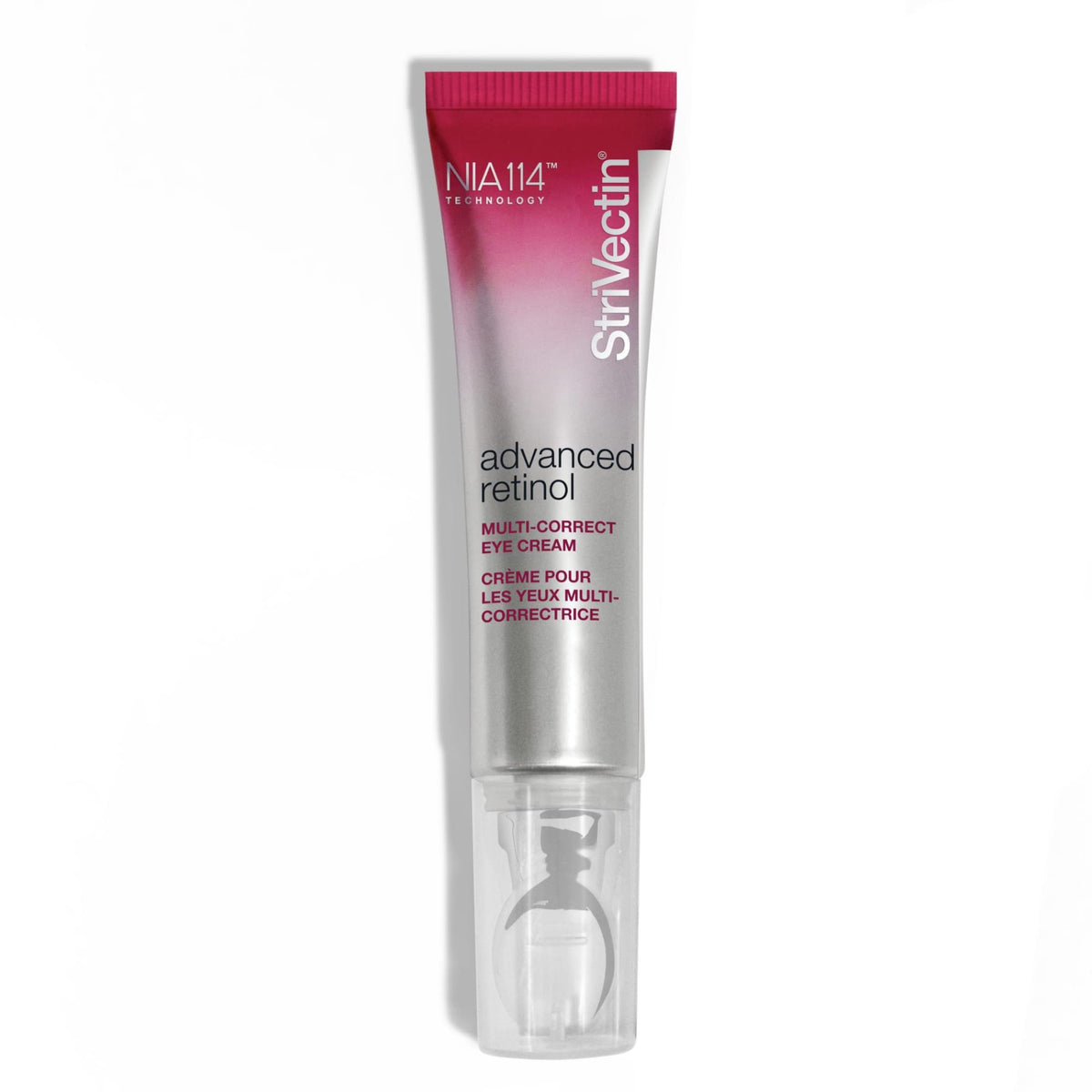 StriVectin Advanced Retinol Eye Cream tube close-up showing rich hydration for the eye area.
