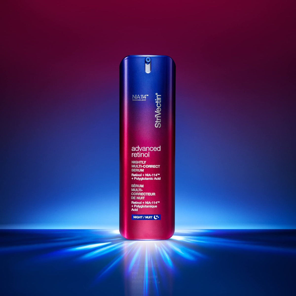 Radiant finish after application on clean skin with StriVectin serum