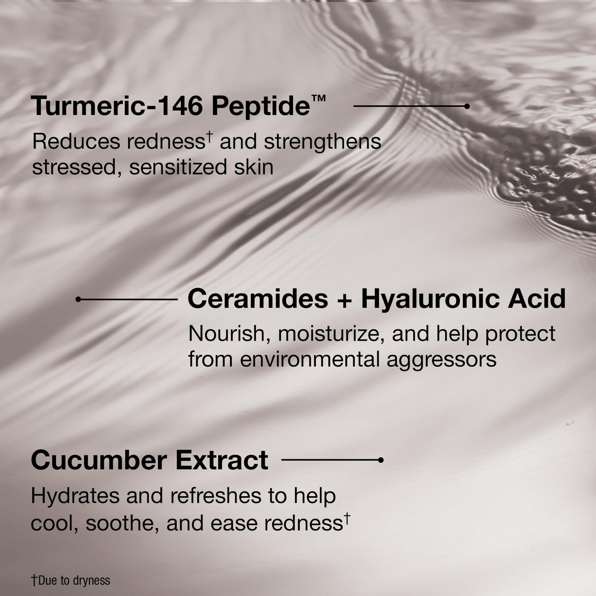 Hyaluronic acid droplets in the StriVectin mist deliver surface moisture.