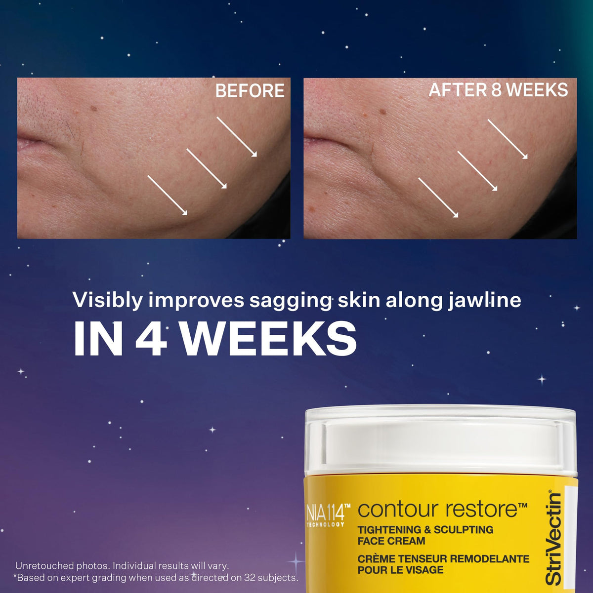 StriVectin Face Cream application gesture indicates even hydration