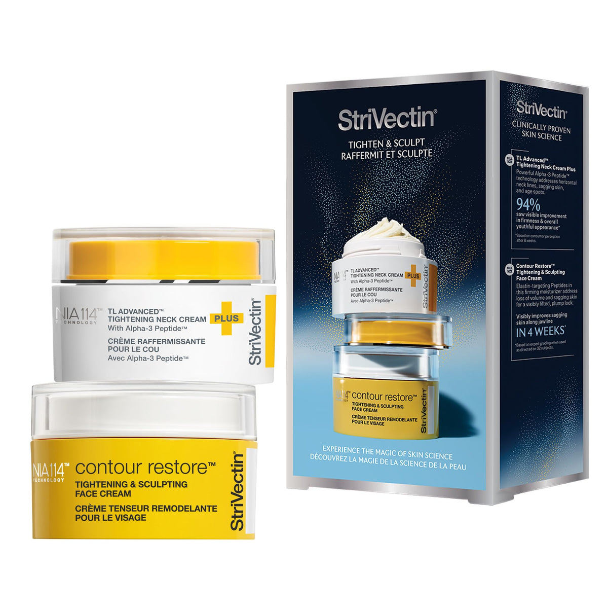 StriVectin Holiday Duo packaging closeup highlighting gift-ready skincare