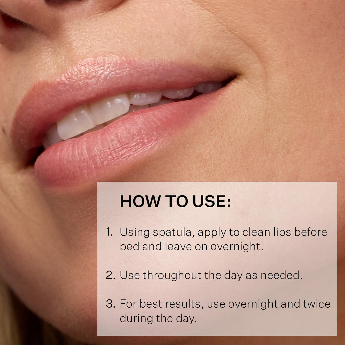 StriVectin lip mask application demonstrates smooth glide and barrier protection.