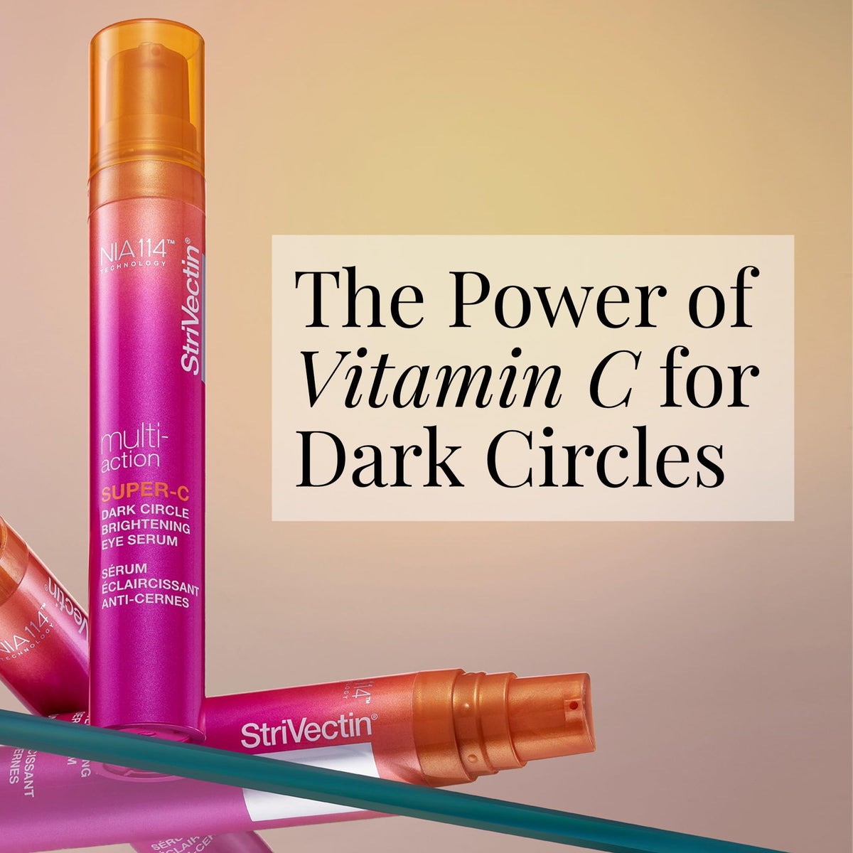 StriVectin Super C Eye Serum gel texture closeup highlights lightweight hydration