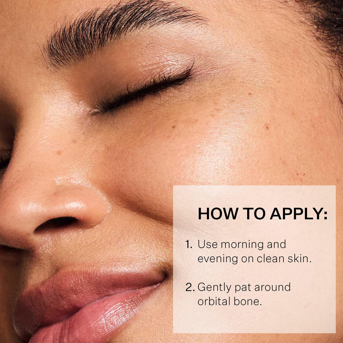 StriVectin Super C Dark Circle Eye Serum on eye area during application