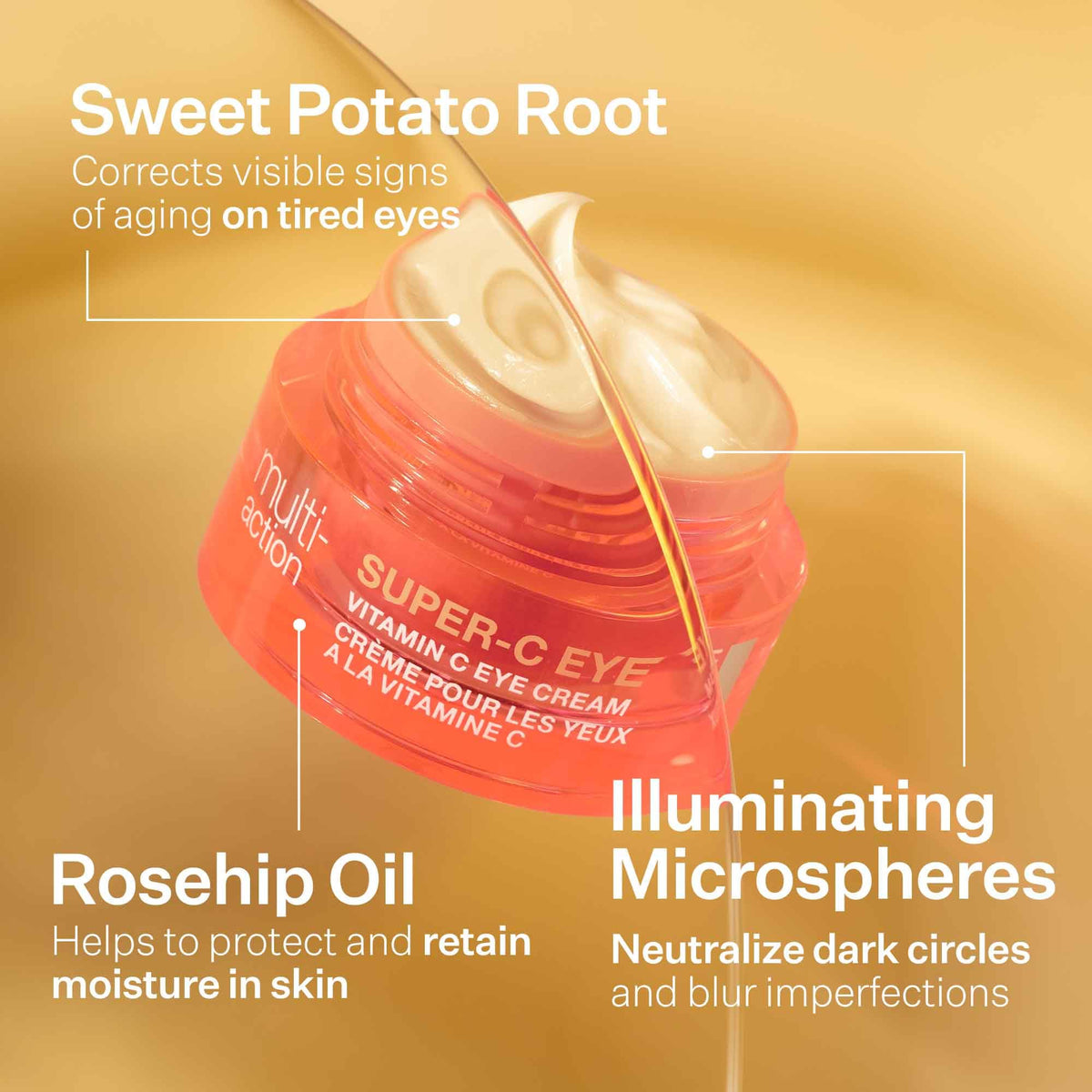 Packaging display of StriVectin Super-C Eye Cream for premium eye care.