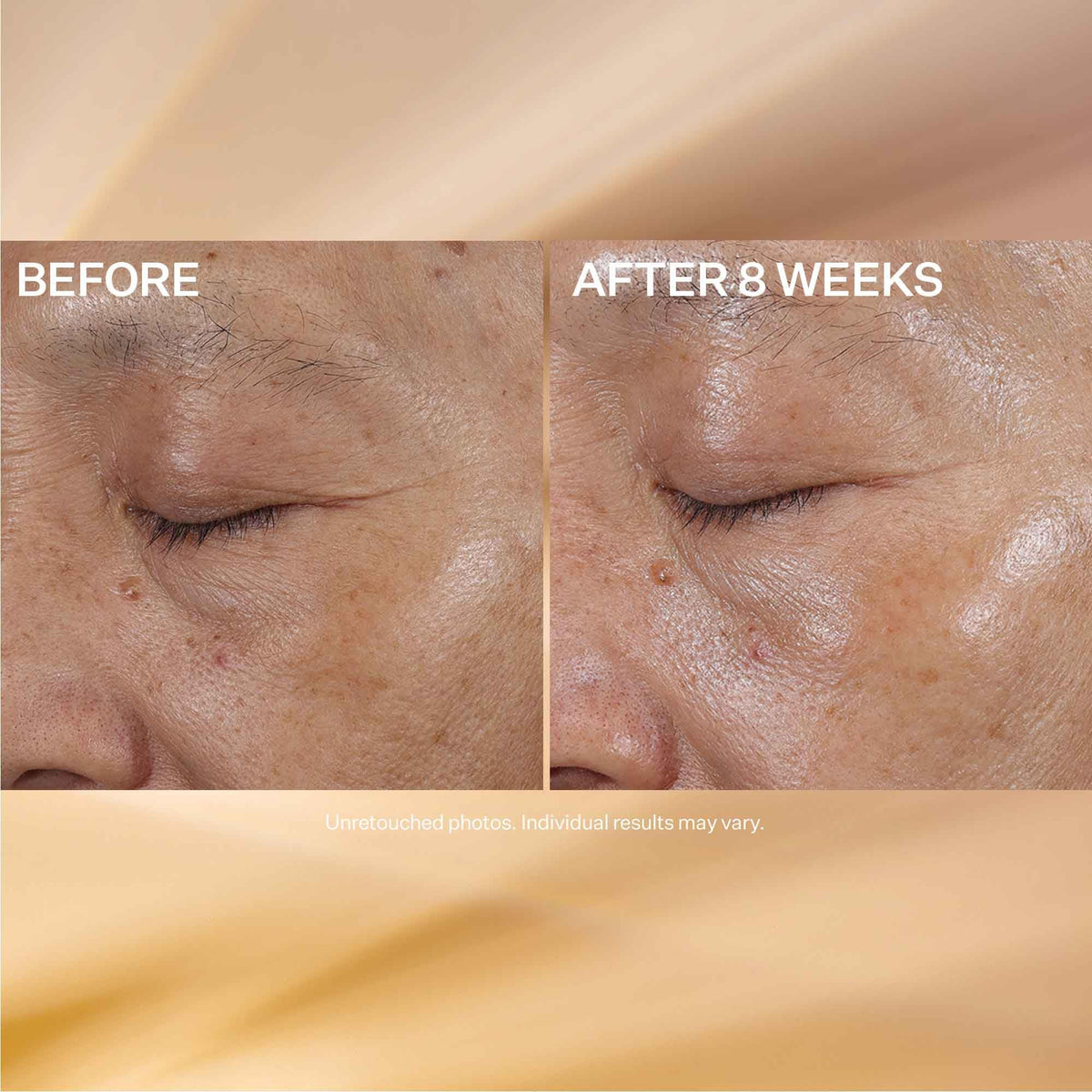 Swatch of StriVectin Super-C Eye Cream on skin highlighting dewy hydration.