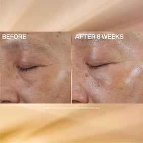 Swatch of StriVectin Super-C Eye Cream on skin highlighting dewy hydration.