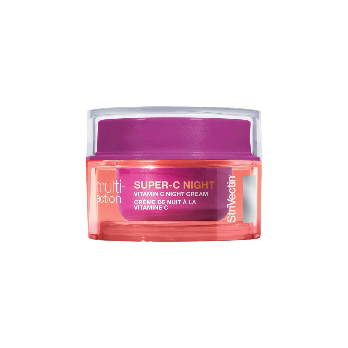 StriVectin Super-C night cream jar close-up with rich texture for brightening overnight