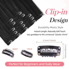 StrRid 3-inch weft with two clips for subtle volume and blend
