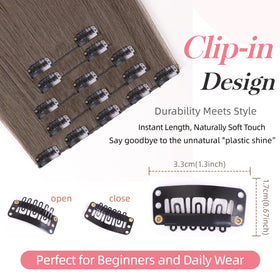 Close-up of StrRid five-clip weft showing secure attachment