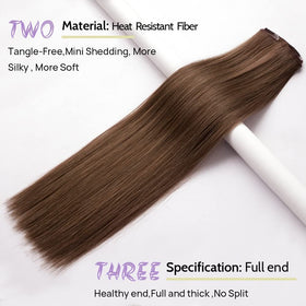 StrRid heat-resistant synthetic clip-in fiber for versatile styling