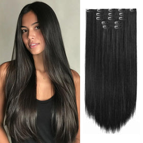 StrRid natural black clip-in extensions deliver instant volume and length