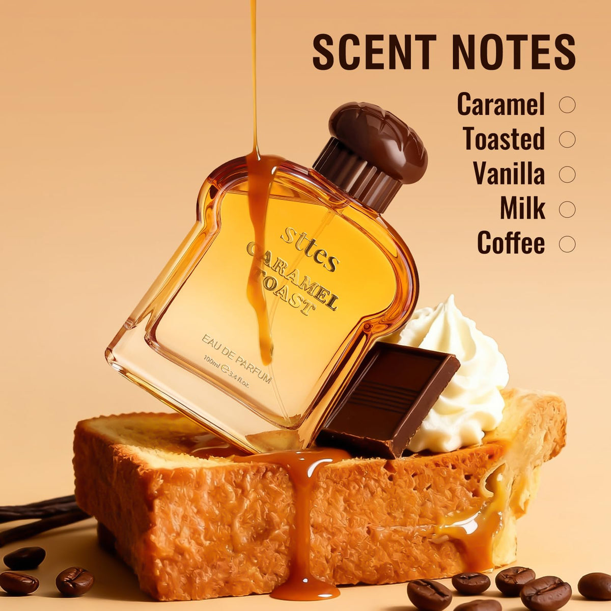 Sttes Caramel Toast packaging box, gift-ready presentation.