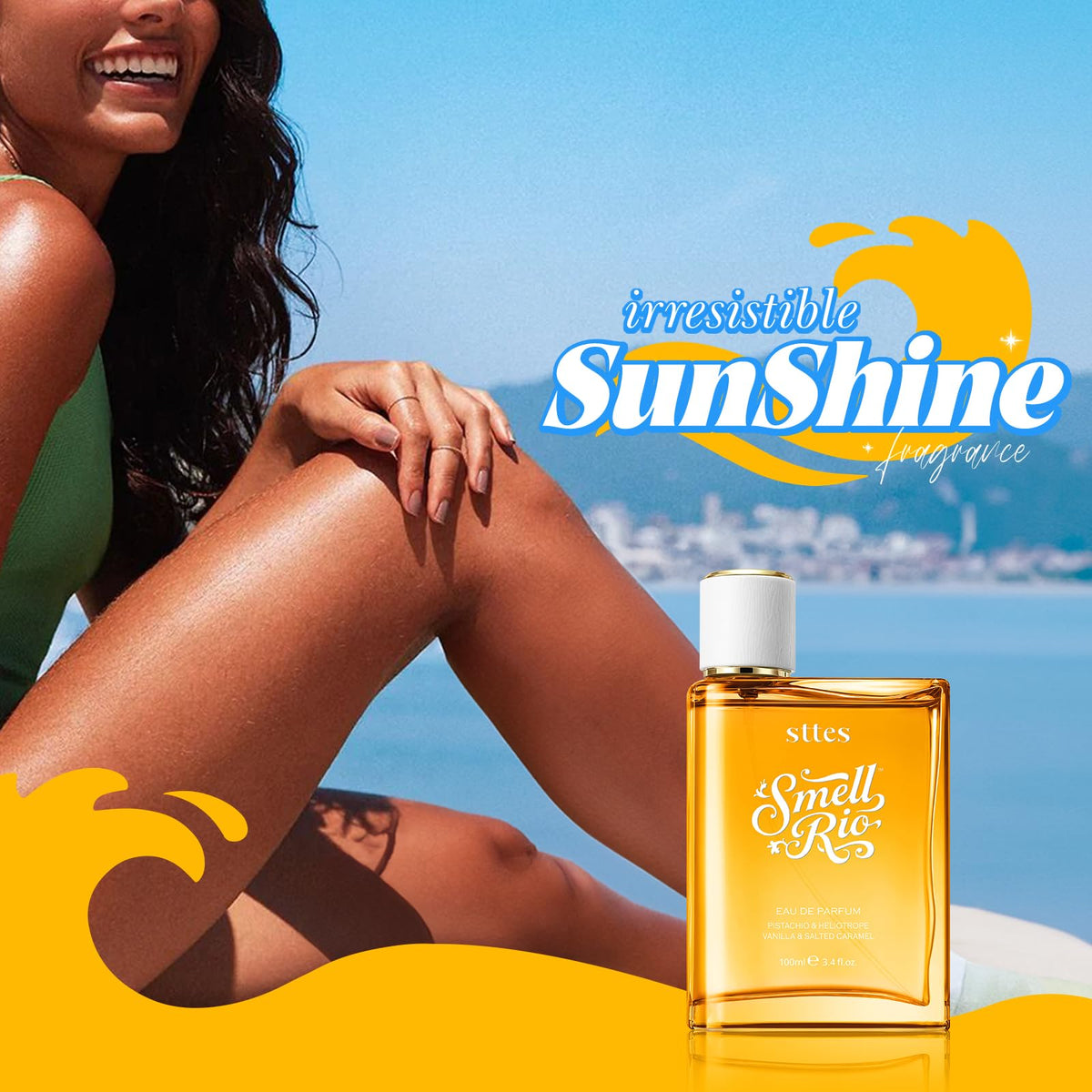 Stttes Irresistible Sunshine spray action on bottle