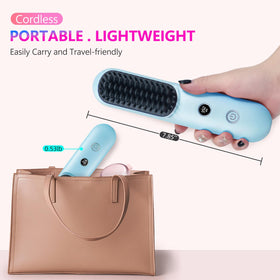 STUDLLY folding mirror and brush set offers grooming without extra gear.