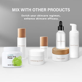 Sturelehub lactic acid powder label view emphasizing purity and brand assurance.