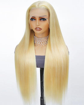 Stybee 30 inch blonde lace front wig with natural movement.